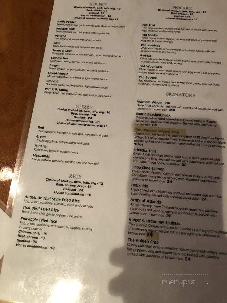 Surf'n Thai - Hollywood, FL menu_pic