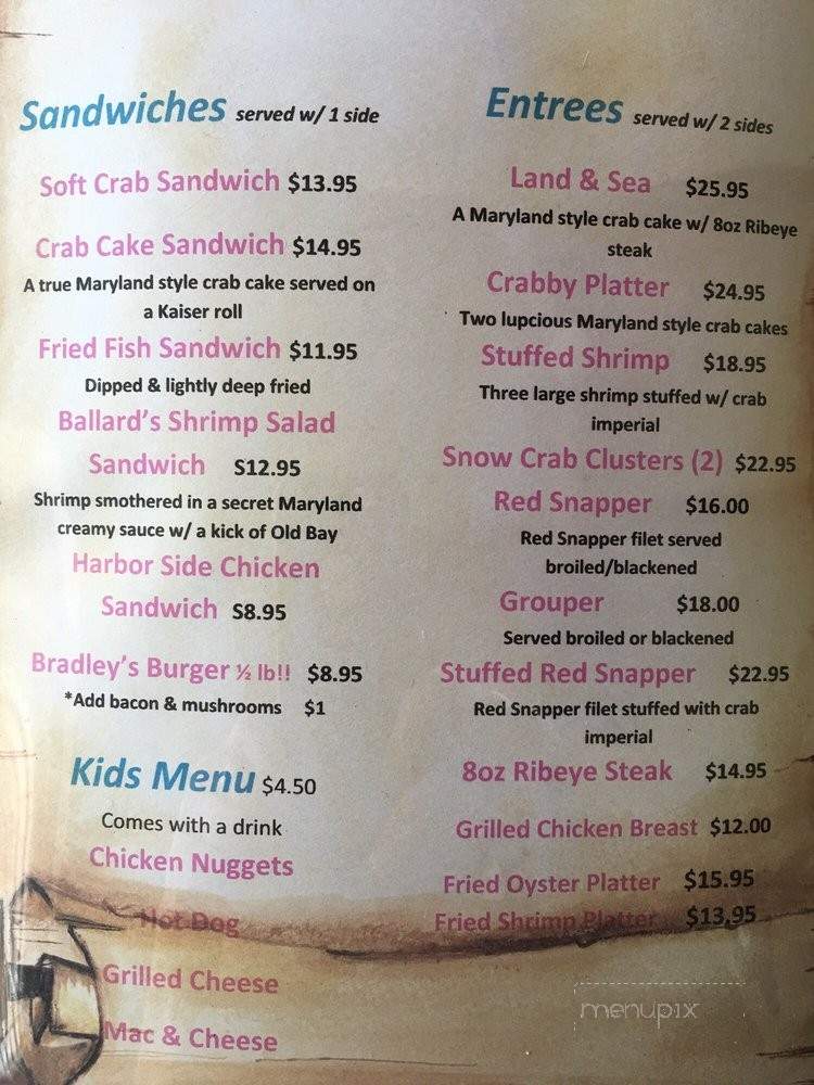 The Crab Pot Bar and Grill - Hollywood, FL menu_pic