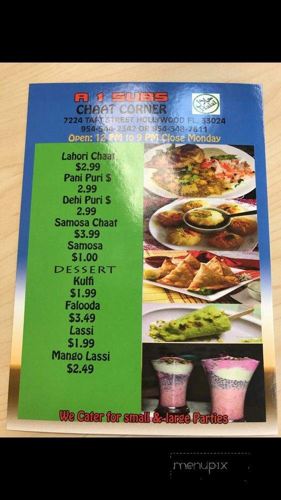 Chaat Corner - Hollywood, FL menu_pic