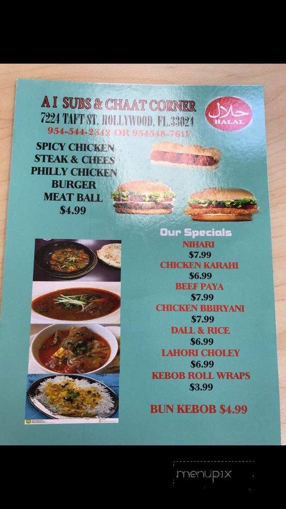 Chaat Corner - Hollywood, FL menu_pic