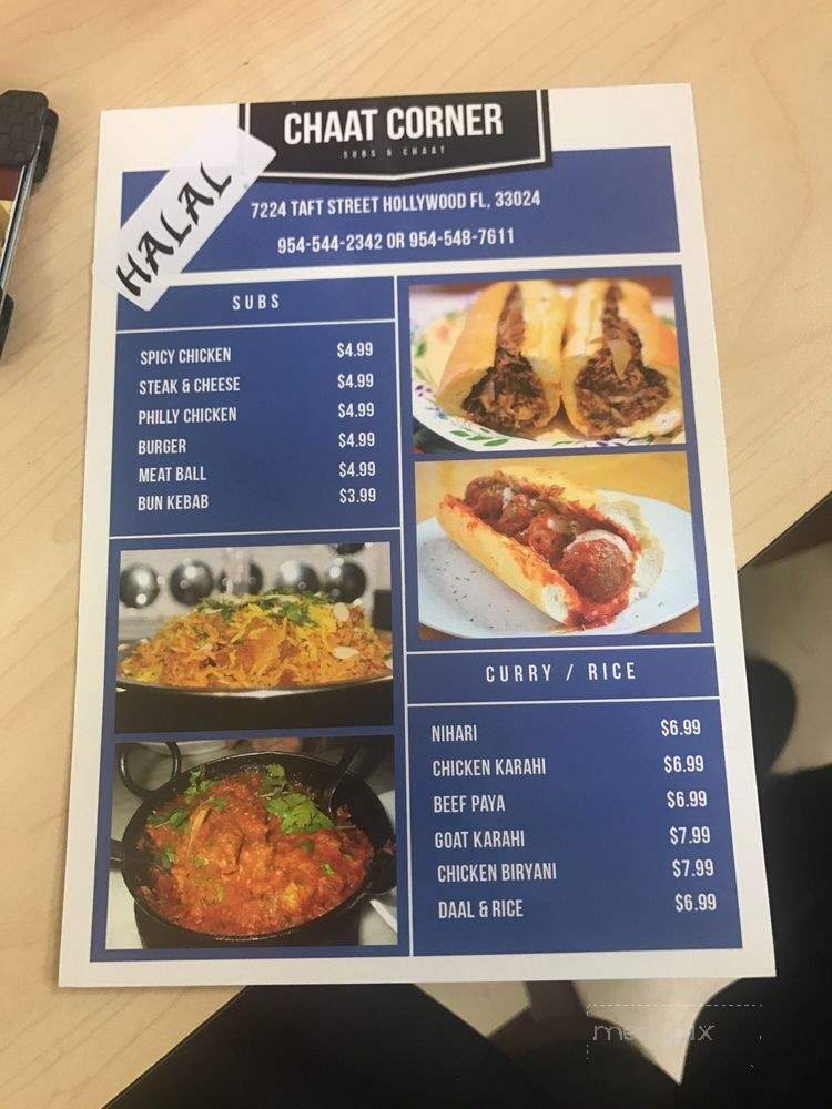 Chaat Corner - Hollywood, FL menu_pic