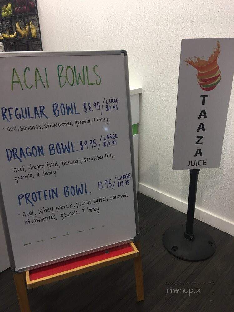 Taaza Juice - Pembroke Pines, FL menu_pic