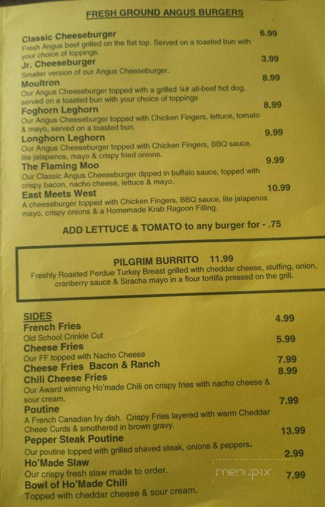 Hoss and Mary's Grub Shack - Key West, FL menu_pic