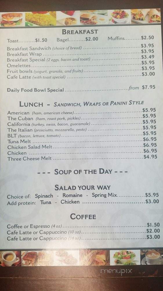 Cafe 6303 - Miami, FL menu_pic