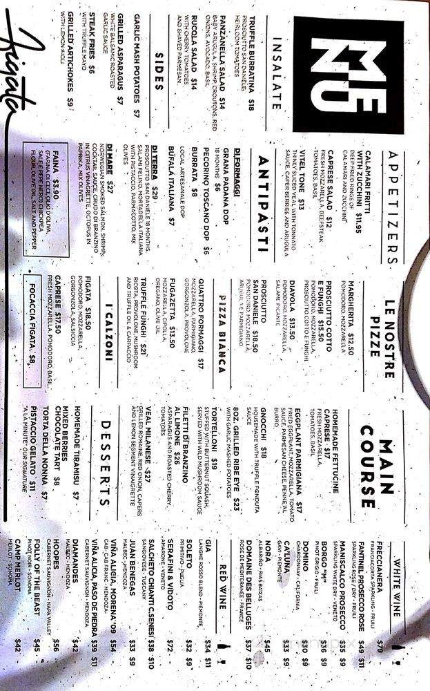Figata - Miami, FL menu_pic