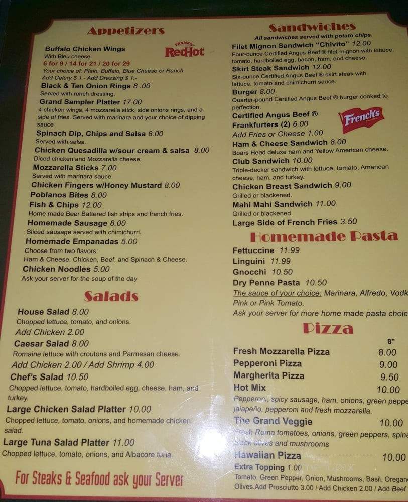 Grand Bar - Miami, FL menu_pic