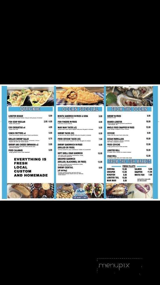 Ocean Fish Market - Miami, FL menu_pic