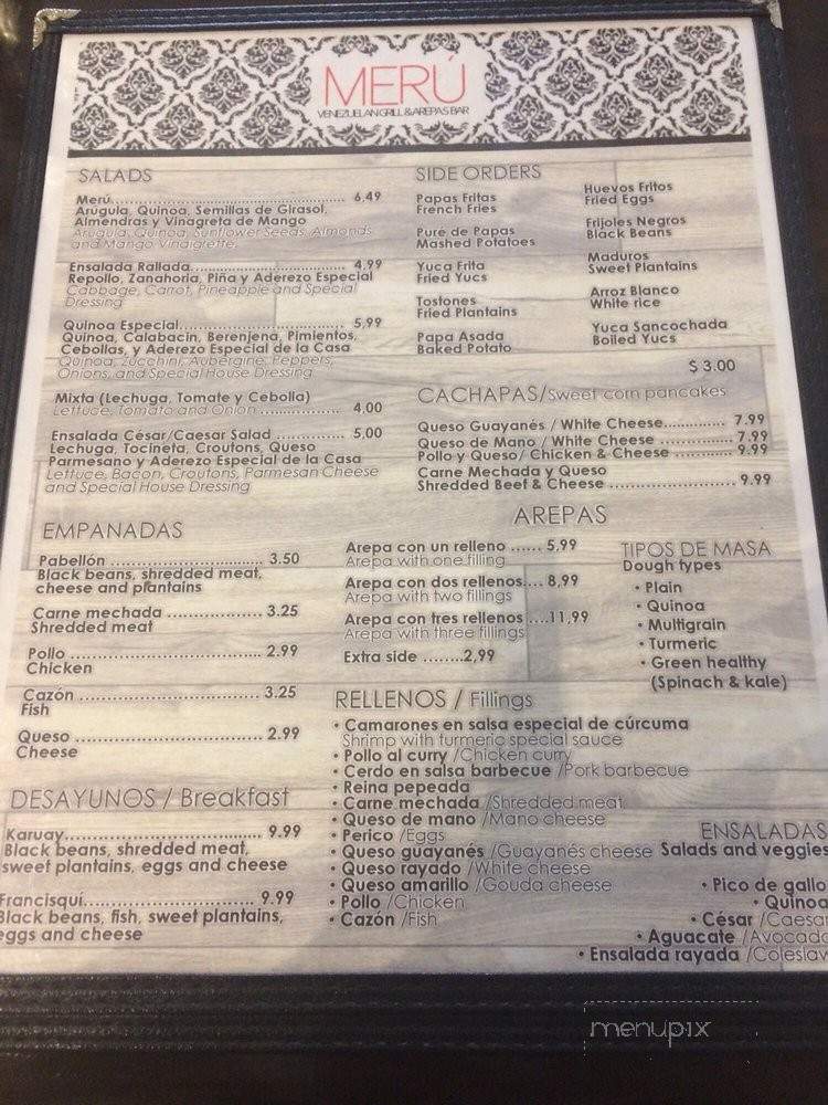 Meru Venezuelan Grill & Arepas Bar - Miami, FL menu_pic