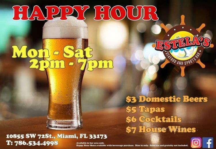 Estela's Seafood and Sports Bar - Miami, FL menu_pic