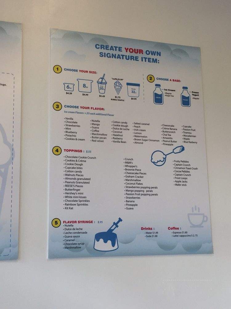 LICK Nitrogen Ice Cream & Yougurt - Miami, FL menu_pic
