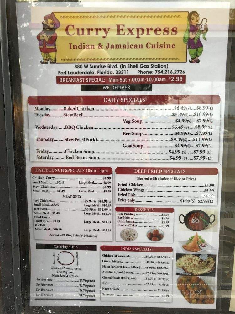 Curry Express - Fort Lauderdale, FL menu_pic
