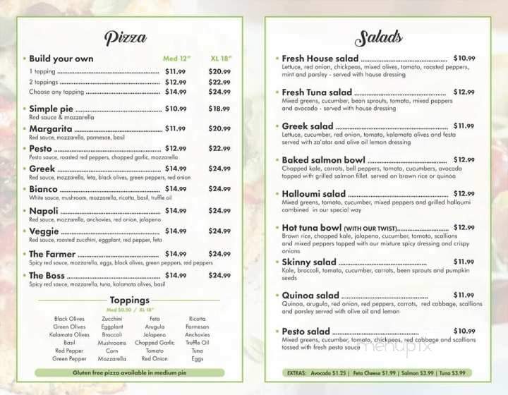 Fresh Pizza&More - Hollywood, FL menu_pic