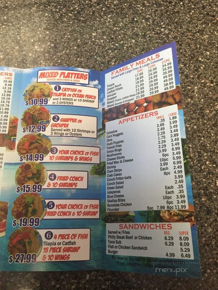 Snappers Fish & Chicken - Lauderhill, FL menu_pic