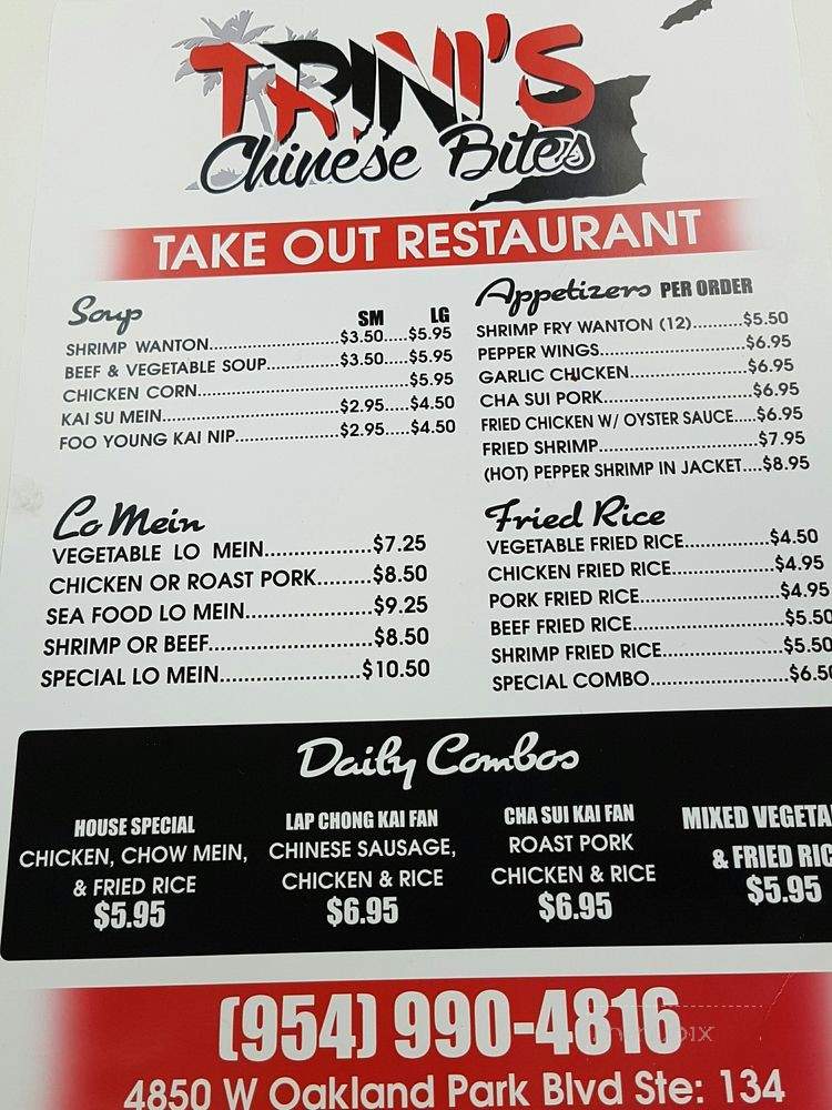Trini's Chinese Bites - Lauderdale Lakes, FL menu_pic