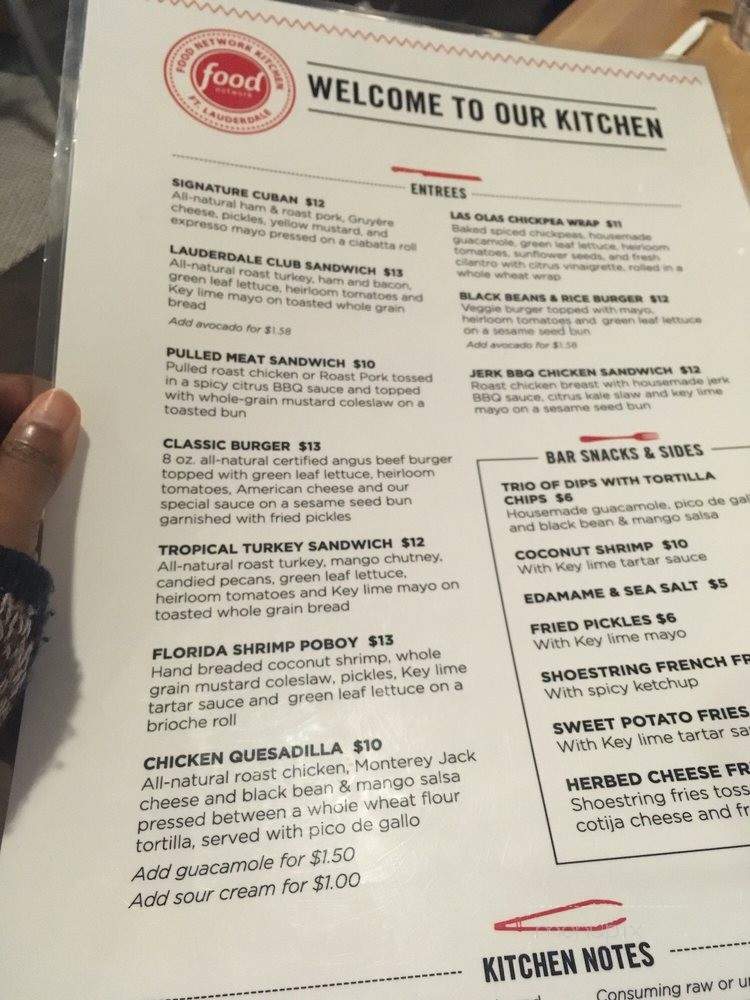 Food Network Kitchen - Fort Lauderdale, FL menu_pic