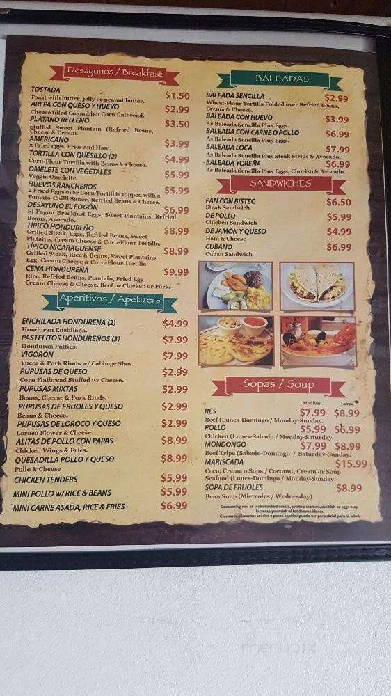 El Fogon Restaurant - Fort Lauderdale, FL menu_pic