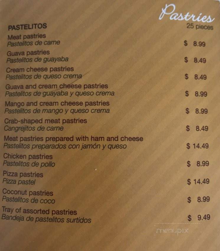 Vicky Bakery - Davie, FL menu_pic