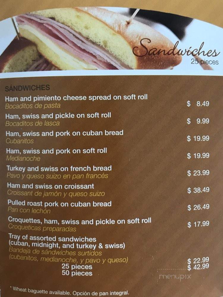 Vicky Bakery - Davie, FL menu_pic