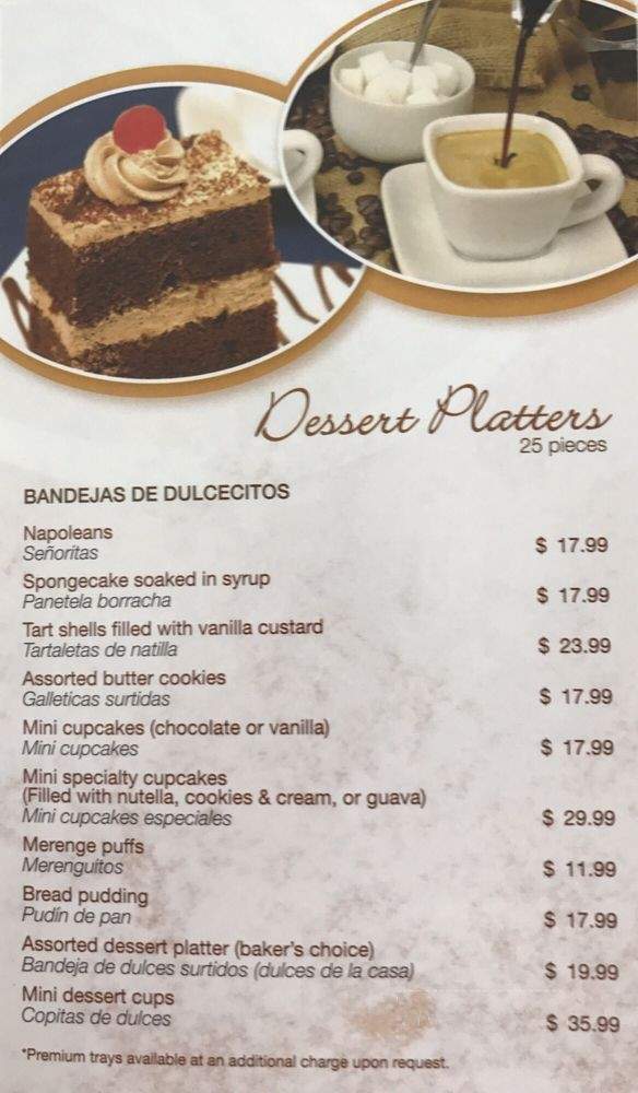 Vicky Bakery - Davie, FL menu_pic