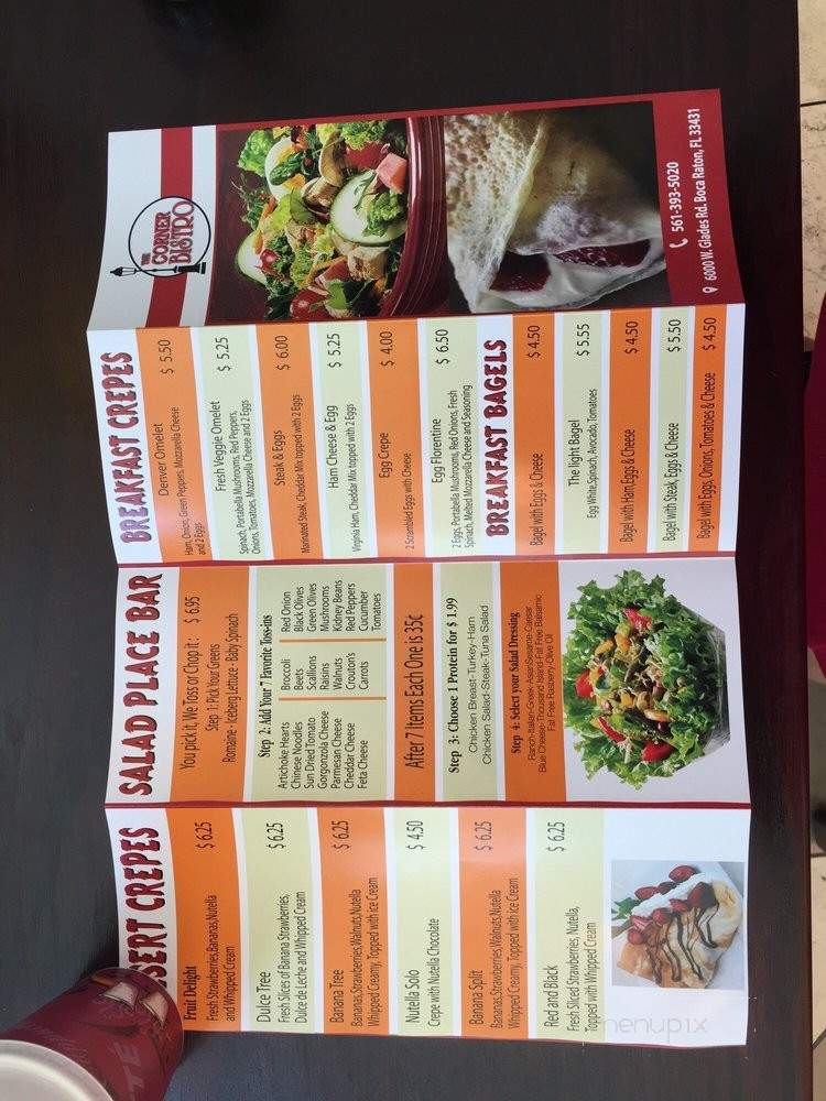The Corner Bistro - Boca Raton, FL menu_pic