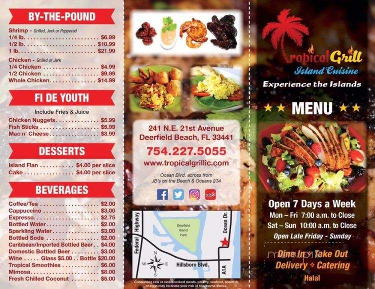 Tropical Grill Island Cuisine - Deerfield Beach, FL menu_pic
