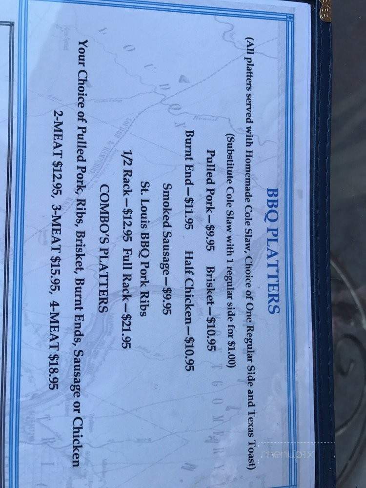 Grant Lee's Smokehouse and Grill - Bushnell, FL menu_pic