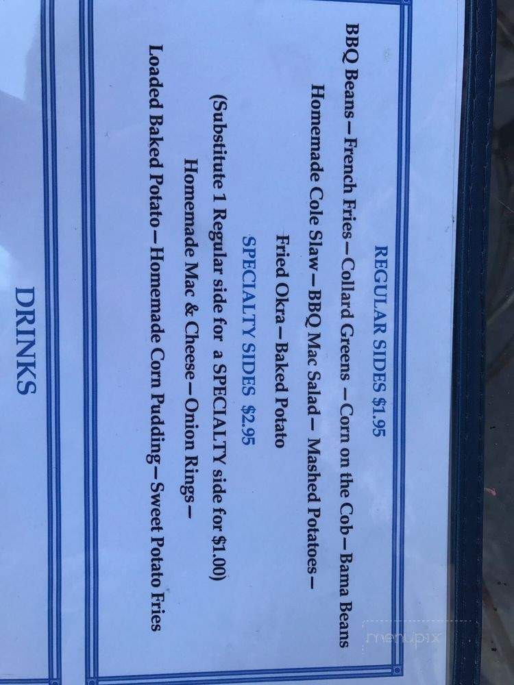 Grant Lee's Smokehouse and Grill - Bushnell, FL menu_pic