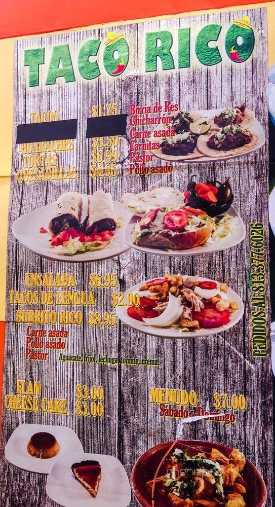 Taco Rico - Zephyrhills, FL menu_pic