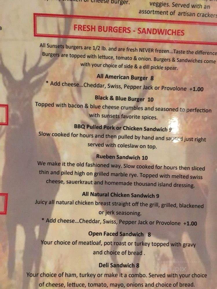 Sunsets - Lutz, FL menu_pic