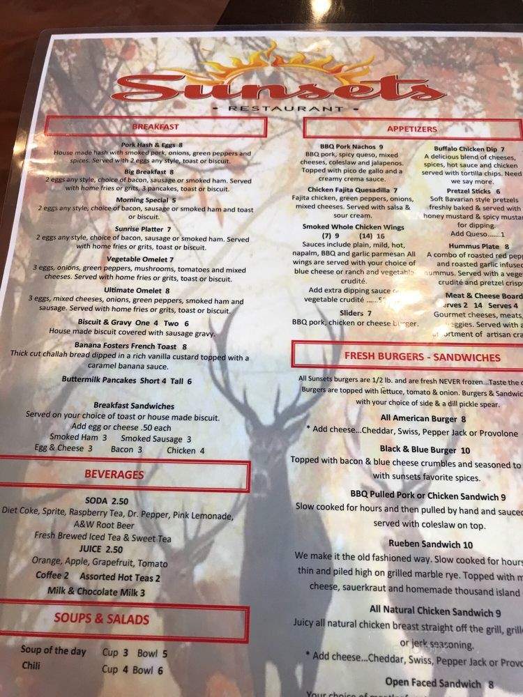 Sunsets - Lutz, FL menu_pic