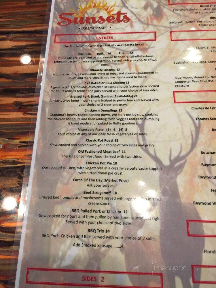 Sunsets - Lutz, FL menu_pic