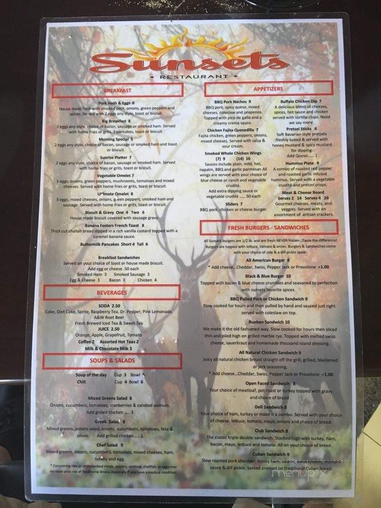 Sunsets - Lutz, FL menu_pic