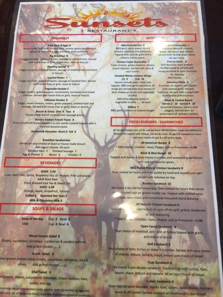 Sunsets - Lutz, FL menu_pic
