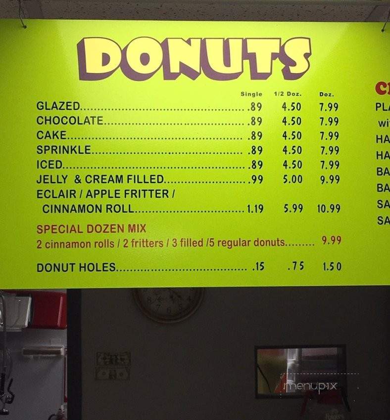 Hole In One Donuts - Seffner, FL menu_pic