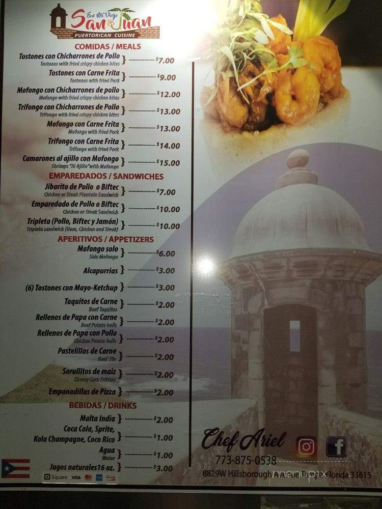 En Mi Viejo San Juan - Tampa, FL menu_pic