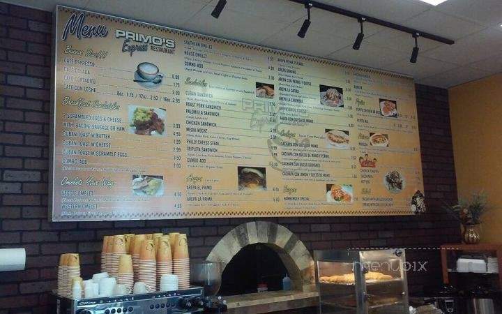 Primo's Express Restaurant - Tampa, FL menu_pic