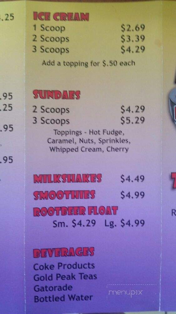 Atomic Ice Cream Factory - Redington Shores, FL menu_pic