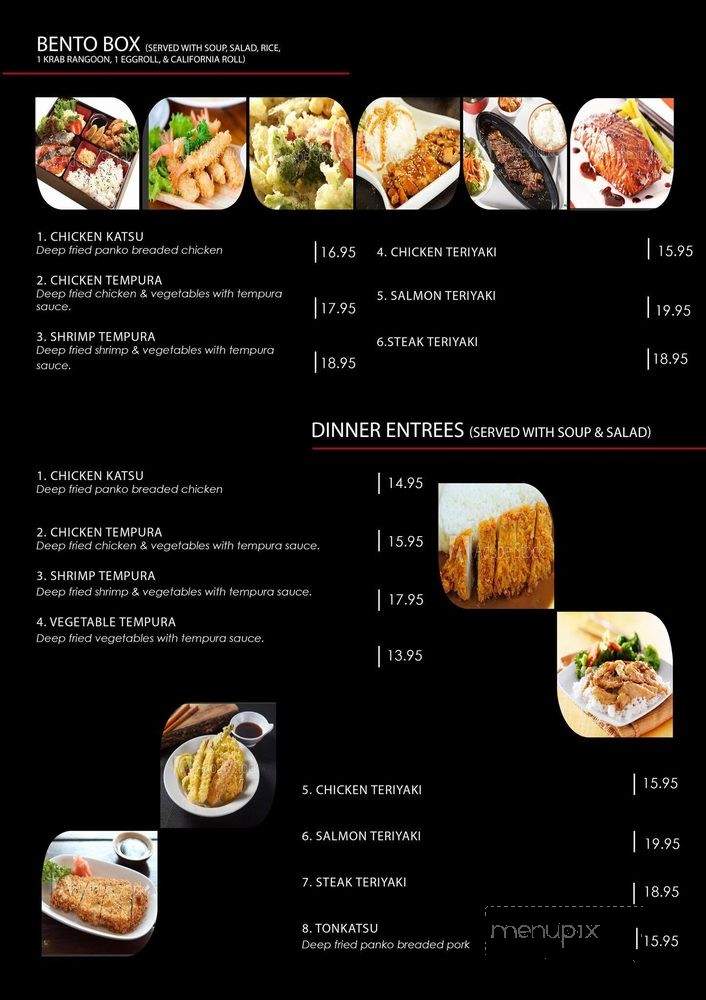 Charlie's Sushi & Japanese Restaurant - Clearwater, FL menu_pic