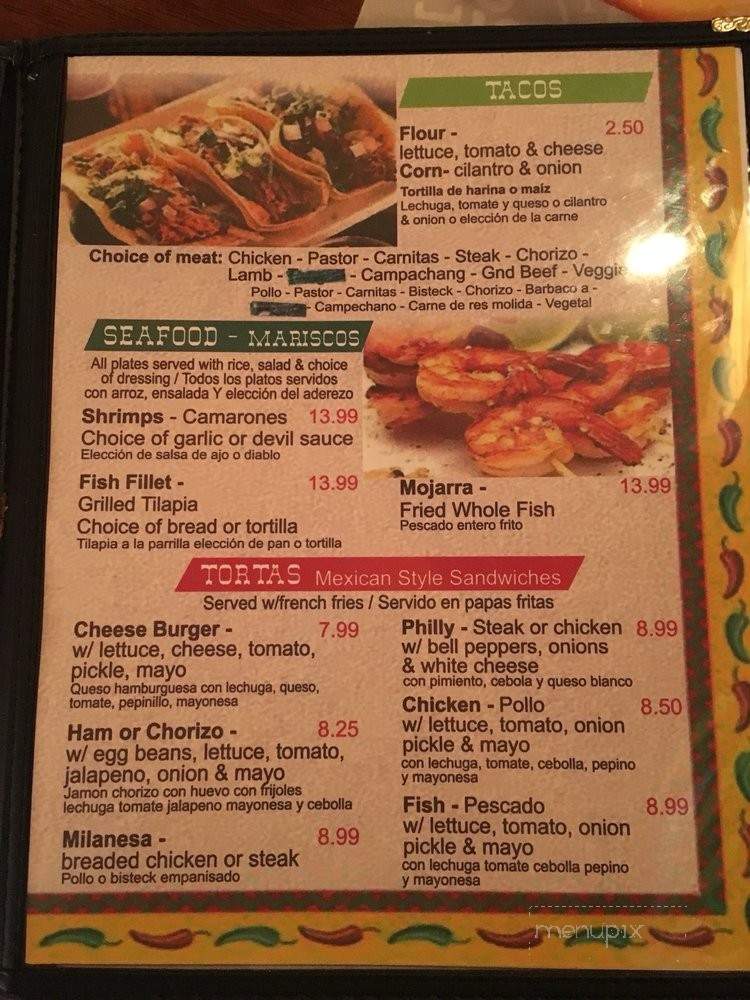 Marialicias Mexican Restaurant - Clearwater, FL menu_pic
