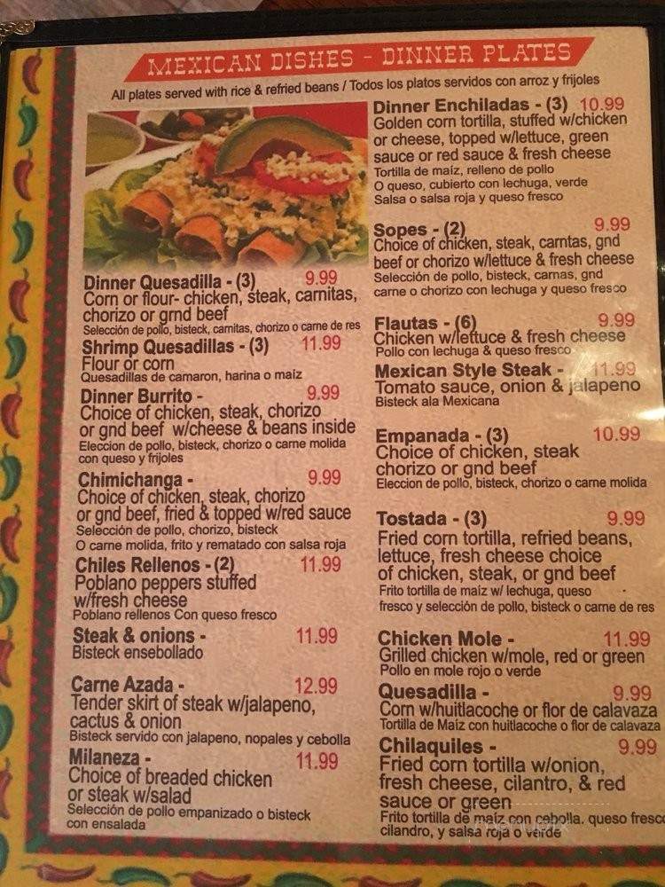 Marialicias Mexican Restaurant - Clearwater, FL menu_pic