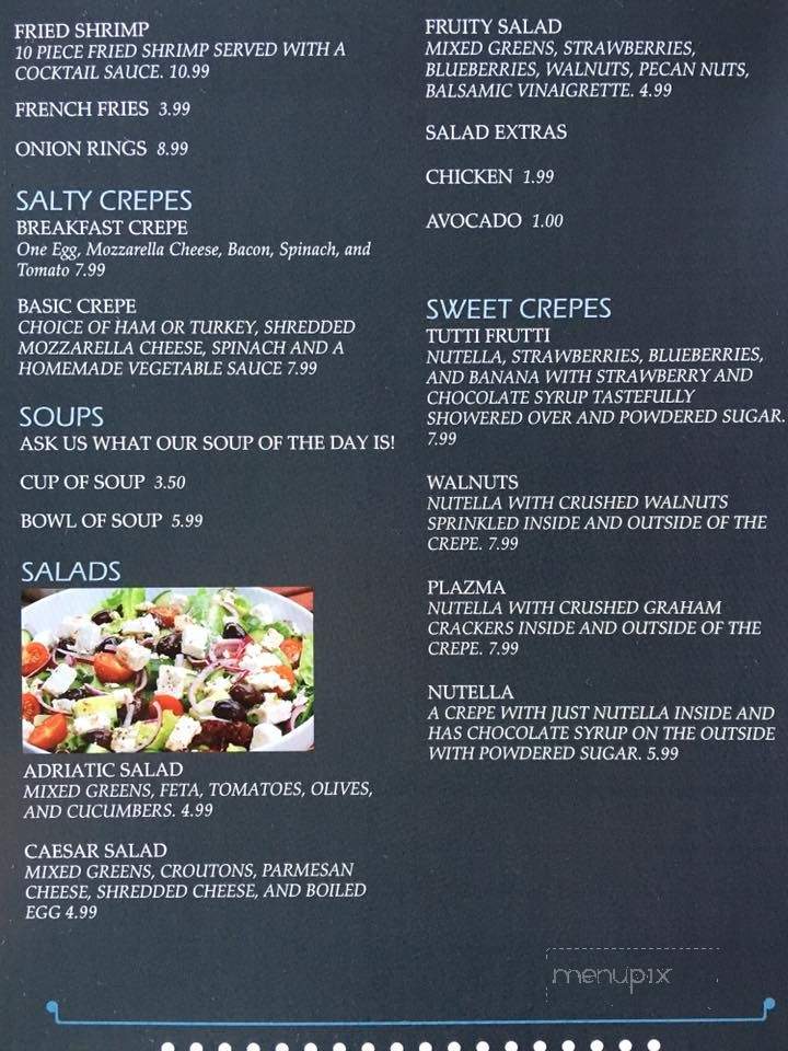 Adriatic Cafe - Clearwater, FL menu_pic