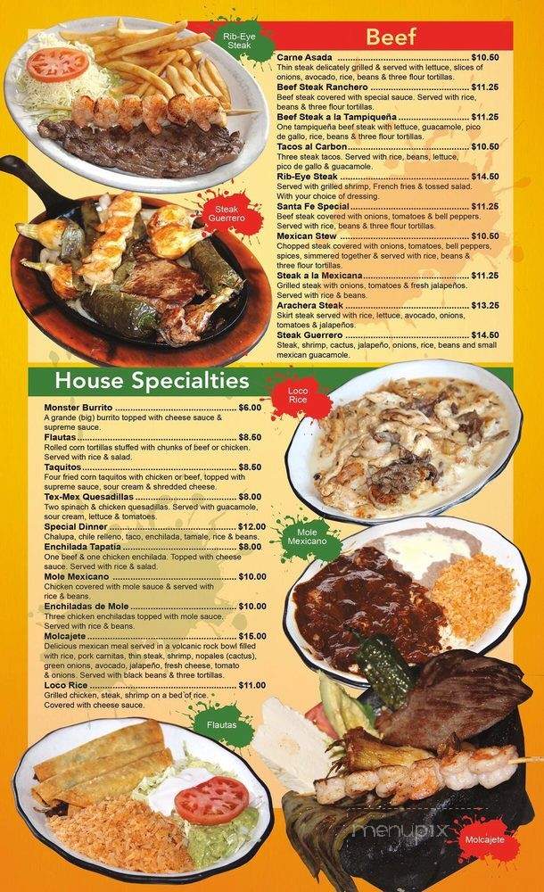 Santa Fe Mexican Grill - Pinellas Park, FL menu_pic