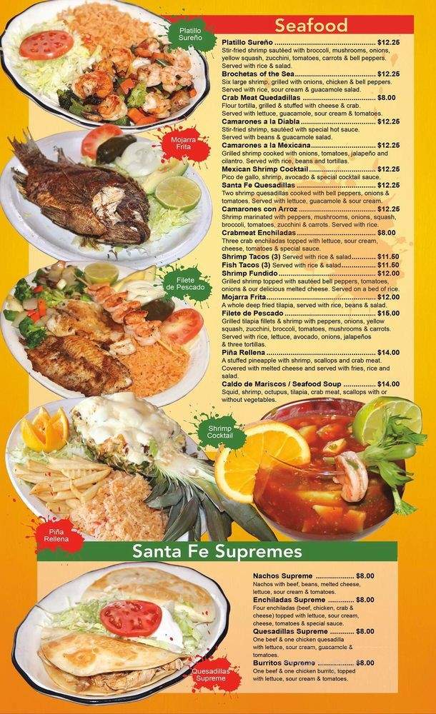 Santa Fe Mexican Grill - Pinellas Park, FL menu_pic