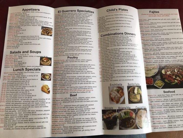 El Guerrero Mexican Grill - Pinellas Park, FL menu_pic