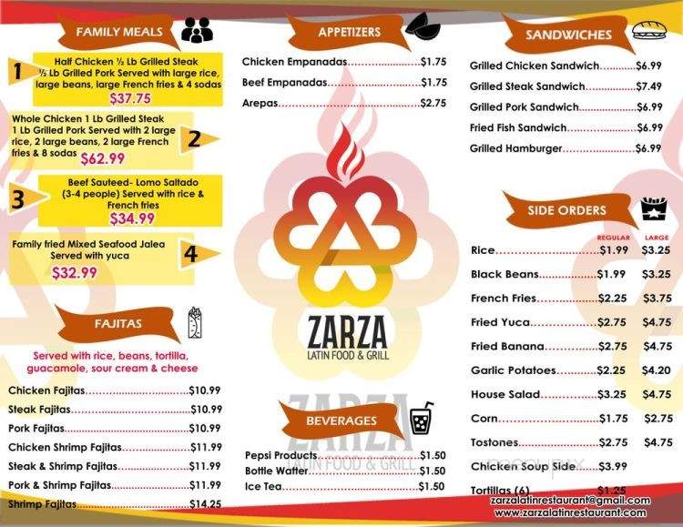 Zarza - Lakeland, FL menu_pic
