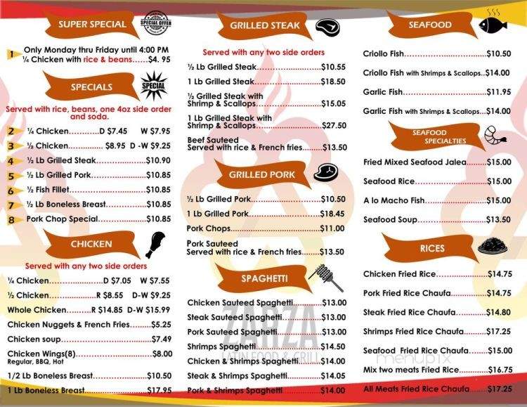 Zarza - Lakeland, FL menu_pic