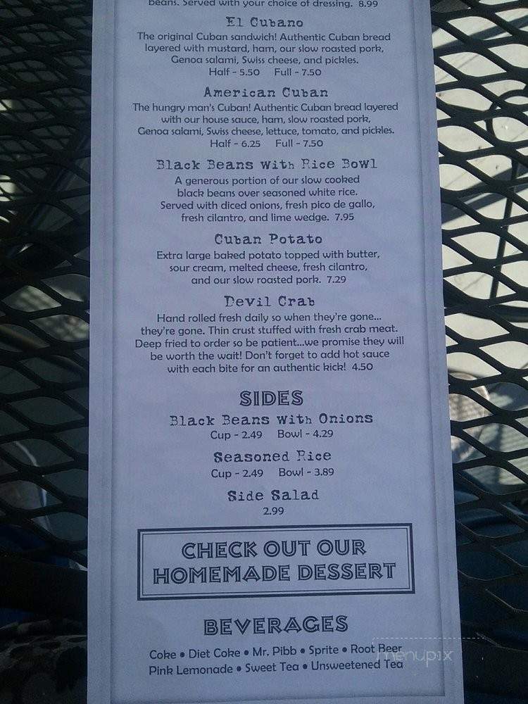 Ole' Tampa Cubans - Mulberry, FL menu_pic