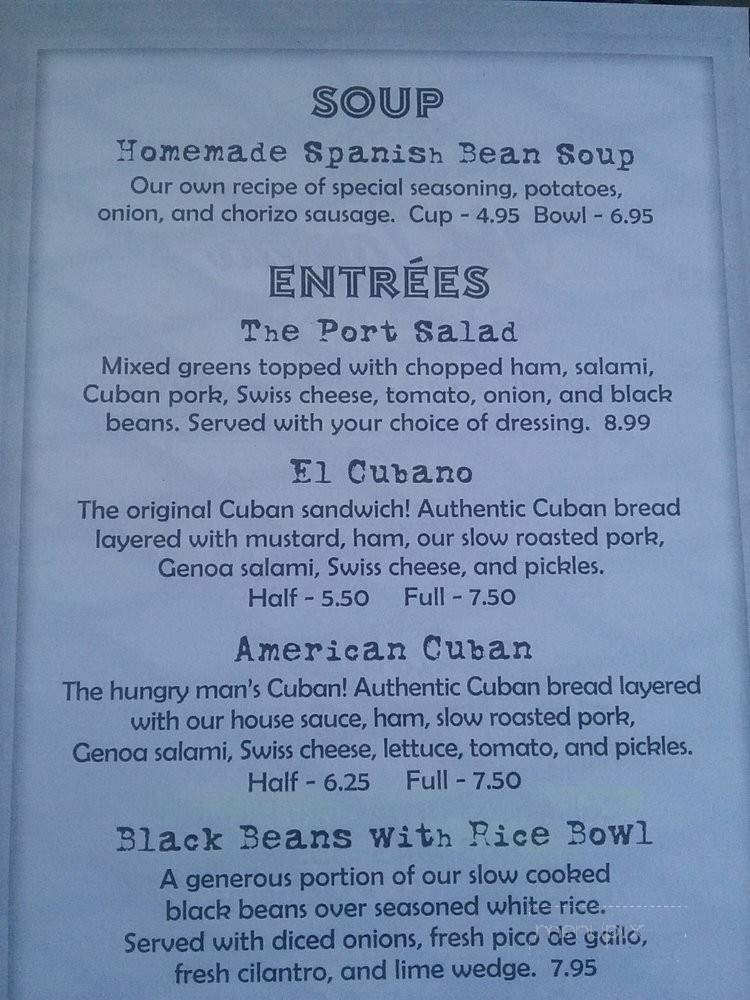 Ole' Tampa Cubans - Mulberry, FL menu_pic