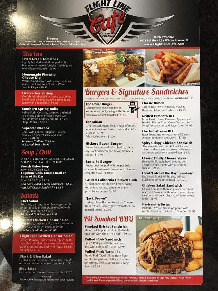 Flight line Cafe & Catering - Winter Haven, FL menu_pic