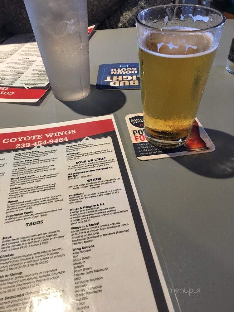 Coyote Wings - Fort Myers, FL menu_pic